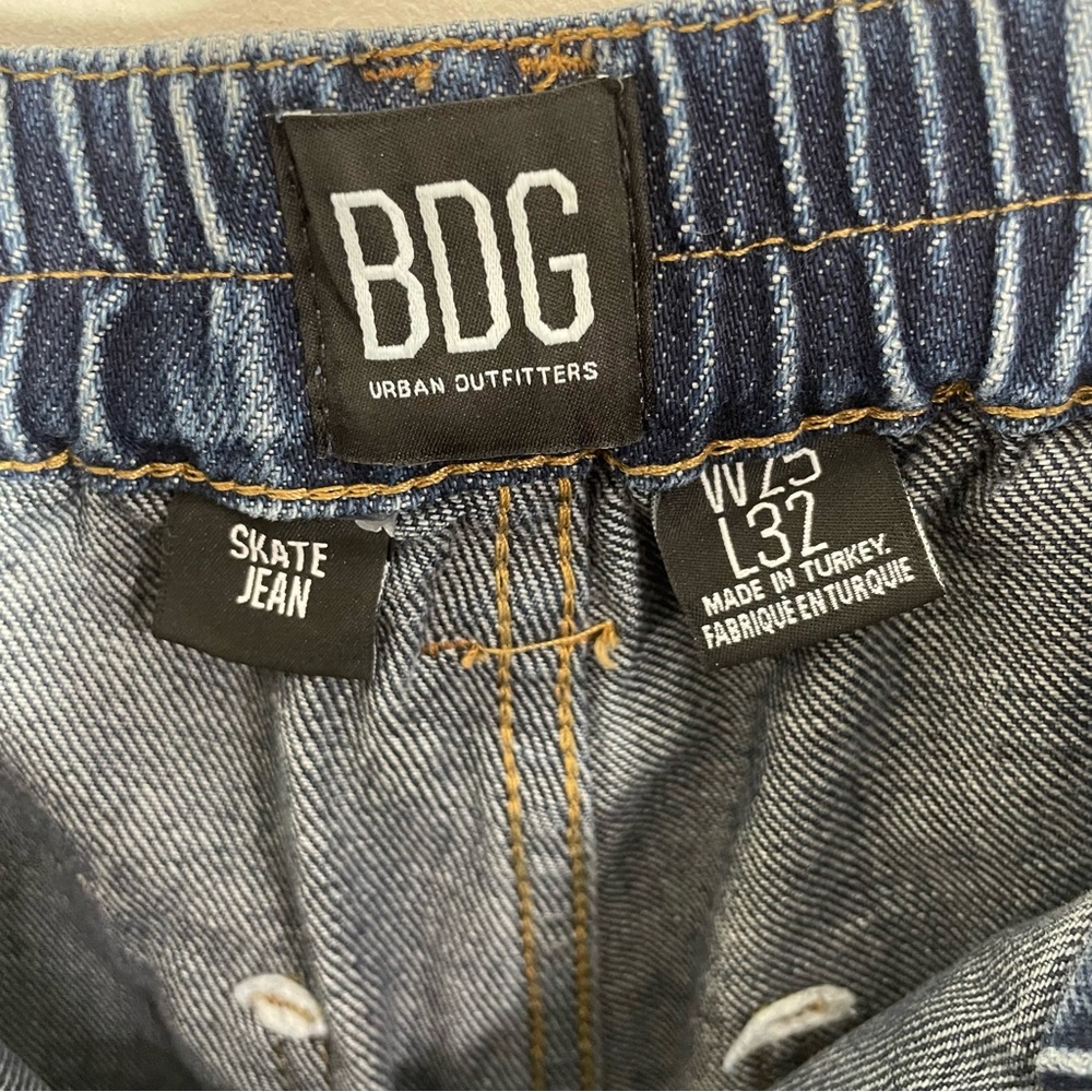 Urban Outfitters BDG High Waist Skate Jean 25W x 32L Cargo Wide Leg Baggy Denim - Picture 3 of 15